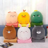 2 in 1 Cartoon Pillow & Blanket